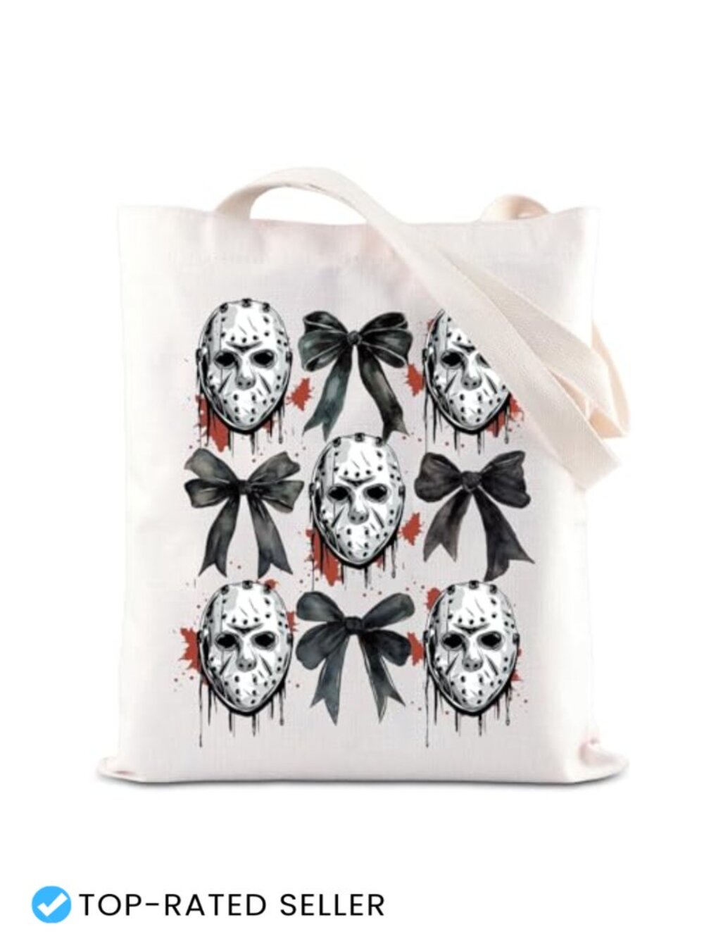 Cotton Canvas Reusable Horror Movie Tote Bag Halloween Gift